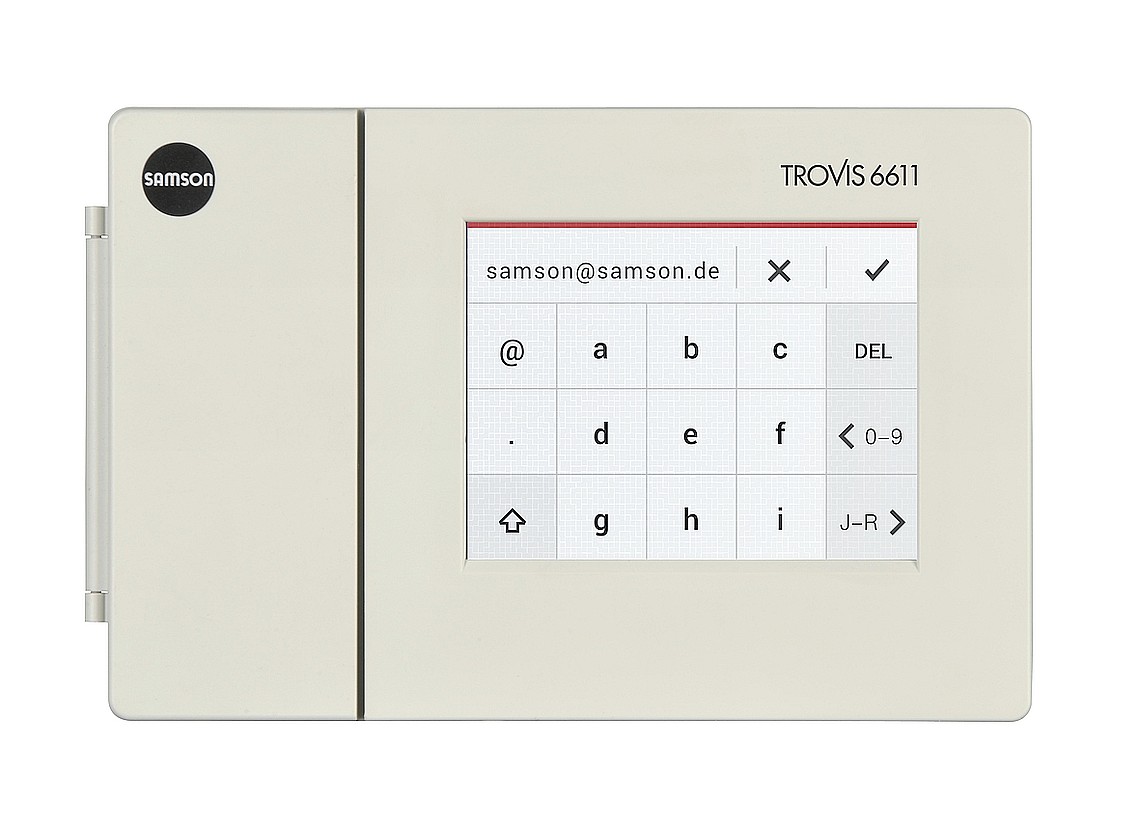 Text input in SAMSON TROVIS 6611-2